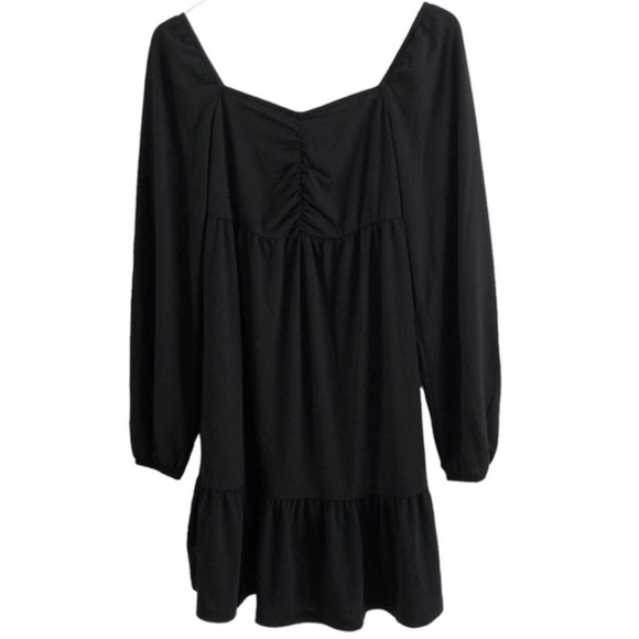 VILA Black Long Sleeve Sweetheart Neckline Dress XS NWT - Picture 11 of 11